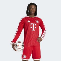 Koszulka podstawowa z długim rękawem FC Bayern 26/27. Białe t-shirty sportowe męskie Adidas, l, z dzianiny, bez ramiączek, do piłki nożnej, climacool (adidas). Za 479.00 zł.