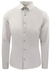 Męska Koszula Wizytowa, Taliowany Krój - Victorio - Jasny Popiel. Szare koszule męskie Victorio, m, bez wzorów, z bawełny, bez kołnierzyka, bez ramiączek. Za 135.00 zł.