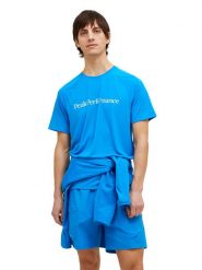 Koszulka Peak Performance męska Active Tee niebieska - XL. Niebieskie t-shirty sportowe męskie Peak Performance, l, z bawełny, bez ramiączek, do biegania. Za 179.00 zł.