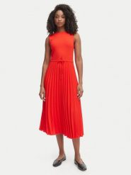 Tommy Hilfiger Sukienka codzienna WW0WW49312 Pomarańczowy Regular Fit. Brązowe sukienki damskie Tommy Hilfiger, na co dzień, xs, bez wzorów, z syntetyku, bez kołnierzyka, bez ramiączek, proste. Za 649.99 zł.