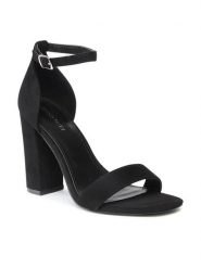 Jenny Fairy Sandały WYL3271-1 Czarny. Czarne sandały damskie Jenny Fairy, bez wzorów, z materiału, bez obcasa, na słupku. Za 119.99 zł.