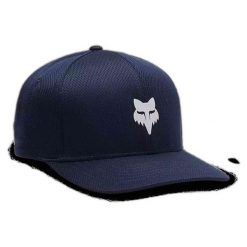 Czapka z daszkiem Fox Head Tech Flexfit Hat. Niebieskie czapki męskie FOX, bez wzorów, sportowe. Za 134.99 zł.