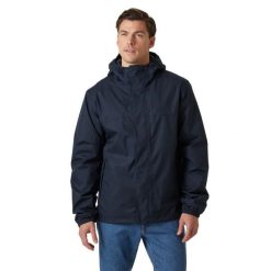 Kurtka wodoodporna z kapturem Helly Hansen Vancouver Fleece Lined. Niebieskie kurtki męskie Helly Hansen, m, bez wzorów, z polaru, z kapturem. W wyprzedaży za 547.30 zł.