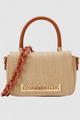 VALENTINO Brązowa torebka Copacaban Satchel. Brązowe torebki klasyczne damskie Valentino by Mario Valentino, bez wzorów, małe, bez dodatków. W wyprzedaży za 399.99 zł.