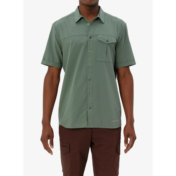 Koszula turystyczna męska Vaude Rosemoor Shirt II. Zielone koszule męskie Vaude, m, bez wzorów, bez kołnierzyka, bez ramiączek. Za 188.99 zł.