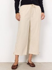 Soyaconcept® spodnie bawełniane - SC-Cissie Kobiety Bawełna (100%) beżowy, M. Brązowe spodnie materiałowe damskie m, z bawełny. Za 149.95 zł.