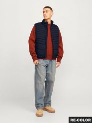 Jack & Jones Kamizelka pikowana w kolorze granatowym rozmiar: L. Niebieskie kamizelki męskie Jack & Jones, l. Za 144.92 zł.