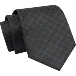 Krawat - ALTIES - Czerń, Faktura w Grochy. Krawaty i muchy męskie Alties, bez wzorów, z tkaniny, eleganckie. Za 49.00 zł.