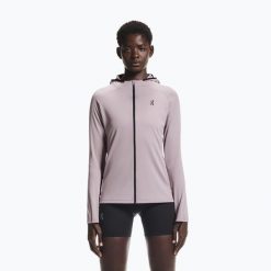Bluza do biegania damska On Climate Zip Hoodie. Czerwone kurtki do biegania damskie On, l, bez wzorów, z materiału, bez kaptura. Za 619.99 zł.