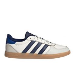 Buty adidas Breaknet Sleek W JR9529 białe. Białe buty sportowe na co dzień damskie bez wzorów, z gumy. Za 332.37 zł.