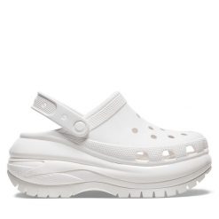 Klapki Crocs. Białe klapki damskie Crocs, bez wzorów, bez obcasa. Za 259.99 zł.