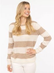 Zwillingsherz Kaszmirowy sweter w kolorze beżowo-kremowym rozmiar: M. Brązowe swetry klasyczne damskie Zwillingsherz, m, z kaszmiru, bez kołnierzyka. Za 370.71 zł.