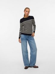 ONLY Sweter w kolorze czarno-kremowym rozmiar: XS. Czarne swetry klasyczne damskie Only, xs, bez kołnierzyka. Za 79.21 zł.