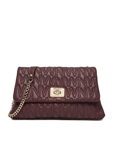 Nine West Torebka CEO-MILA-S23788-4 Bordowy. Czerwone torebki klasyczne damskie Nine West, bez wzorów, z materiału, bez dodatków. Za 229.99 zł.