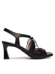 Hispanitas Sandały HV264650 C003 Czarny. Czarne sandały damskie Hispanitas, bez wzorów, ze skóry, bez obcasa, na słupku. Za 609.99 zł.