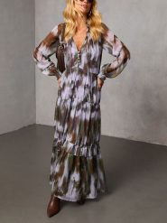 Milan Kiss Sukienka w kolorze zielono-błękitno-brązowym rozmiar: S. Brązowe sukienki damskie Milan Kiss, s, bez wzorów, bez kołnierzyka, bez ramiączek, maxi. Za 195.99 zł.