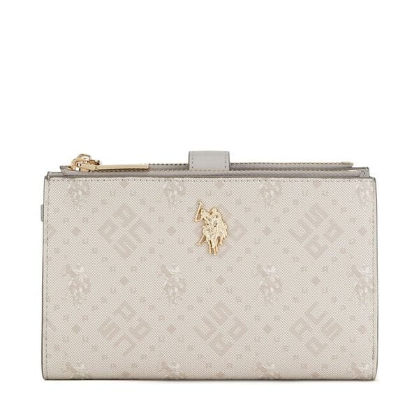 Portfel U.S. Polo Assn. Brązowe portfele damskie U.S. Polo Assn., bez wzorów. Za 199.99 zł.