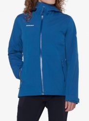 Kurtka z membraną damska Mammut Linard Guide HS Hooded Jacket. Niebieskie kurtki damskie Mammut, l, bez wzorów, z materiału, bez kaptura. Za 1,113.19 zł.