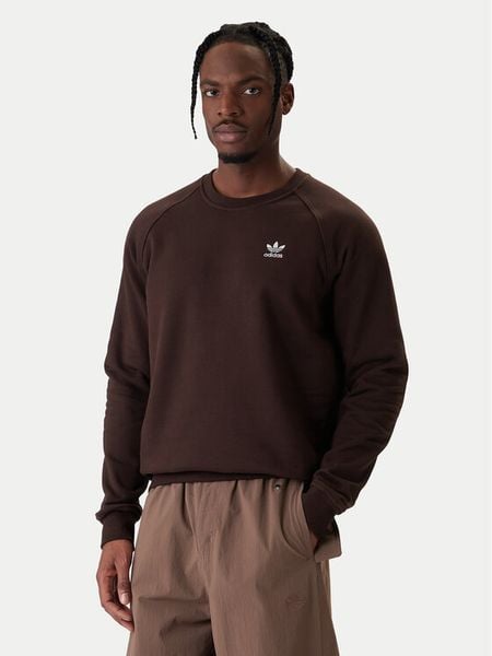 Adidas Bluza Trefoil Essentials KE1141 Brązowy Regular Fit. Brązowe bluzy bez kaptura męskie Adidas, m, z syntetyku. Za 239.99 zł.