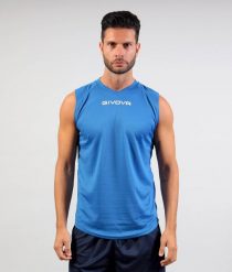 Tank top Givova One. Niebieskie topy sportowe damskie Givova, xl, bez wzorów, z poliesteru, bez ramiączek. Za 85.50 zł.