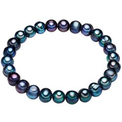 Lulu & Jane Bransoletka z perel z perel hodowlanych slodkowodnych w niebieski z perlami potato Bransoletki 1 ct Damski. Niebieskie bransoletki damskie Lulu & Jane. Za 149.99 zł.