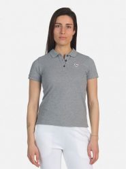 ROSSIGNOL Koszulka polo "Logo" w kolorze szarym rozmiar: L. Szare bluzki damskie Rossignol, l, bez wzorów, bez kołnierzyka, bez ramiączek. Za 143.90 zł.