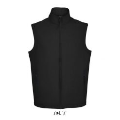 Kamizelka softshell SM Sol's Race Bw. Czarne kurtki softshell damskie SOL'S, m, bez wzorów, z materiału, bez kaptura. Za 130.55 zł.
