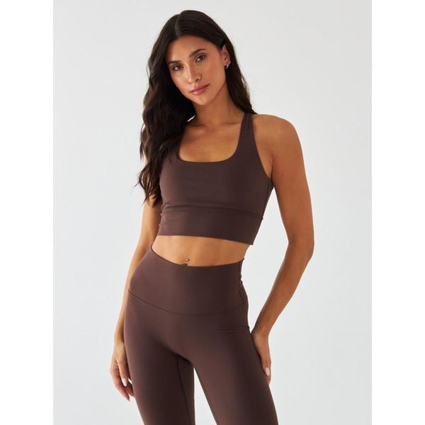 Stanik Sportowy BeShaped Morning Dew. Brązowe biustonosze sportowe damskie BESHAPED, bez wzorów, z elastanu. Za 179.00 zł.