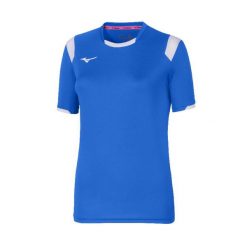 Damska koszulka Mizuno Basic. Niebieskie t-shirty damskie Mizuno, m, bez wzorów, z materiału, bez kołnierzyka. Za 176.50 zł.