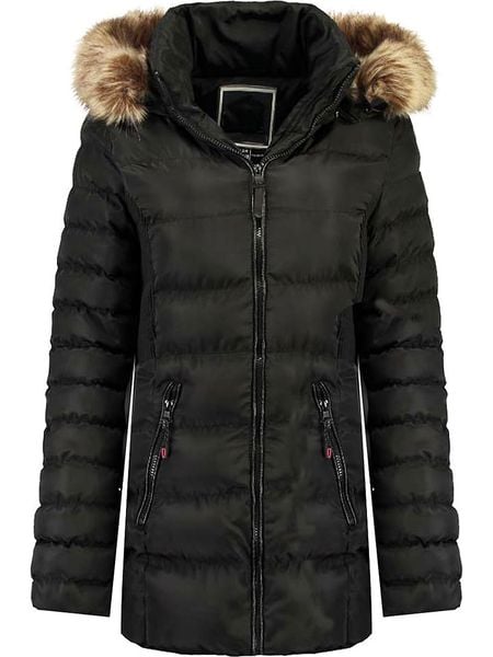 Canadian Peak Płaszcz zimowy "Anieseak" w kolorze czarnym rozmiar: XXL. Czarne płaszcze damskie Canadian Peak, na zimę, xxl, z aplikacjami, z puchu. Za 326.32 zł.