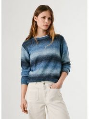 Pepe Jeans Sweter "Colombe" w kolorze granatowo-błękitnym rozmiar: M. Niebieskie swetry klasyczne damskie Pepe Jeans, m, z jeansu, bez kołnierzyka. Za 213.69 zł.