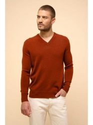 Just Cashmere Kaszmirowy sweter w kolorze jasnobrązowym rozmiar: XL. Brązowe swetry męskie Just Cashmere, xl, bez wzorów, z kaszmiru, bez kołnierzyka. Za 565.99 zł.