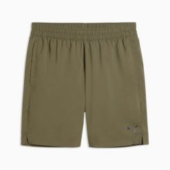 Spodenki męskie Puma TAD FOUNDATIONS 7" WOVEN zielone 52804681 r M. Zielone szorty męskie Puma, bez wzorów. Za 97.49 zł.
