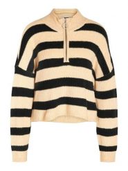 JDY Sweter w kolorze beżowo-czarnym rozmiar: XL. Brązowe golfy damskie JDY, xl, bez wzorów, bez ramiączek. Za 48.39 zł.