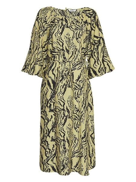 MOSS COPENHAGEN Sukienka "Theresia Taila" w kolorze zielonym rozmiar: M/L. Zielone sukienki damskie MOSS COPENHAGEN, l, bez wzorów, z tkaniny, bez kołnierzyka, bez ramiączek, midi. Za 196.70 zł.
