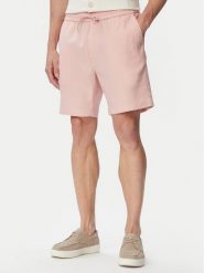 Tommy Hilfiger Szorty materiałowe Dover MW0MW44353 Różowy jasny Regular Fit. Czerwone szorty męskie Tommy Hilfiger, ze lnu, bez kołnierzyka. Za 409.99 zł.