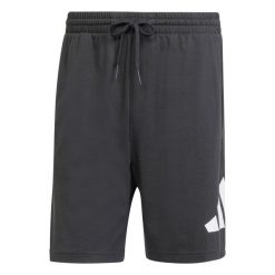 Prosty krótki t-shirt adidas Essentials Big Logo. Czarne szorty męskie Adidas, xl, bez wzorów, z dżerseju, bez kołnierzyka. Za 159.75 zł.