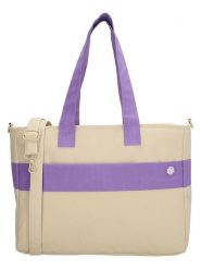 Beagles Aktówka "Nova" w kolorze fioletowo-beżowym - 40 x 31 x 11 cm rozmiar: onesize. Brązowe aktówki damskie Beagles, z materiału. Za 95.99 zł.