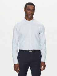 BOSS Koszula H-HANK-standup-214 50539233 Błękitny Slim Fit. Niebieskie koszule męskie Boss, m, bez wzorów, z lyocellu, bez kołnierzyka, bez ramiączek. Za 379.99 zł.