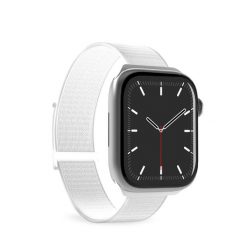 Pasek Sport do Apple Watch 38/40/41 mm. Białe paski męskie PURO, bez wzorów, z materiału, sportowe. Za 62.45 zł.
