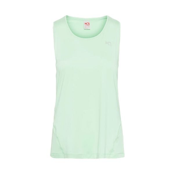 Damski tank top Kari Traa Nora 2.0. Zielone topy damskie Kari Traa, bez wzorów, bez ramiączek. Za 258.00 zł.