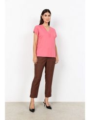Soyaconcept Koszulka "Derby" w kolorze różowym rozmiar: M. Różowe t-shirty damskie Soyaconcept, m, bez wzorów, z bawełny, bez kołnierzyka. Za 78.84 zł.