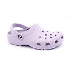 Sandały Kobieta Crocs Classic fioletowy. Fioletowe sandały damskie Crocs, bez wzorów, z materiału, bez obcasa. Za 279.00 zł.