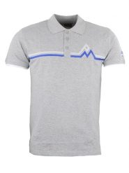 Peak Mountain Koszulka polo w kolorze szarym rozmiar: M. Szare koszulki polo męskie Peak Mountain, m, bez wzorów, z bawełny, bez ramiączek. Za 86.99 zł.