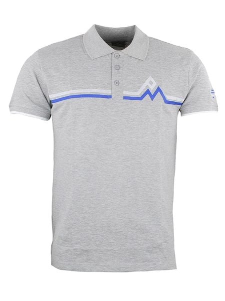 Peak Mountain Koszulka polo w kolorze szarym rozmiar: M. Szare koszulki polo męskie Peak Mountain, m, bez wzorów, z bawełny, bez ramiączek. Za 92.21 zł.