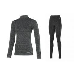 Zestaw Damskie spodnie/koszula termiczna Premium Czarny - 2 x. Czarne koszule damskie HEAT KEEPER, na zimę, xl, bez wzorów, z bawełny, sportowe, bez kołnierzyka, bez ramiączek. Za 334.54 zł.
