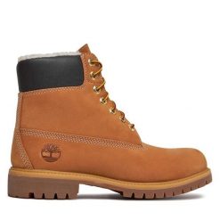 Trapery Timberland. Brązowe buty zimowe męskie Timberland, bez zapięcia. Za 899.99 zł.