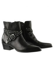 Högl Skórzane botki "Tyla" w kolorze czarnym rozmiar: 37,5. Czarne botki damskie HÖGL, eleganckie, bez obcasa, bez zapięcia. Za 478.62 zł.