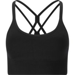 Biustonosz dla kobiet Athlecia Foan V3. Czarne biustonosze sportowe damskie Athlecia, bez wzorów, z materiału. Za 111.50 zł.