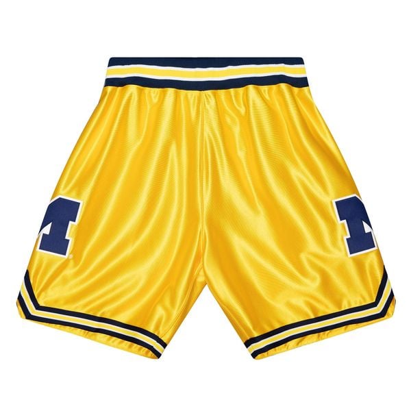 Szorty Michigan Wolverines NCAA Maize 1991. Żółte szorty męskie Mitchell & Ness, bez wzorów. Za 486.50 zł.